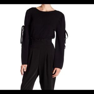 ✅ Lea & Viola Bell Sleeve Tie Sweater